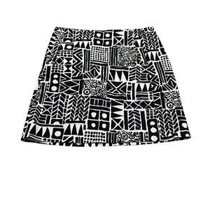 J. CREW black and white geometric skirt